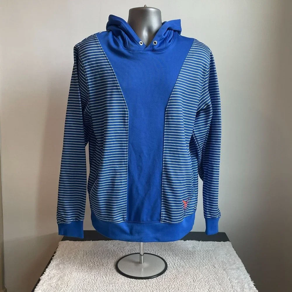 NIKE JORDAN CARMELLO ANTHONY MELO PULLOVER STRIPE HOODIE MEN'S SIZE LARGE - Picture 1 of 8